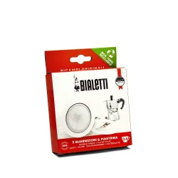 Uszczelki i sitko do kawiarek aluminiowych Bialetti Moka Express rozmiar 3/4 tz