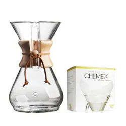 Zestaw Chemex Classic Coffeemaker zestaw 6 filiżanek i filtry FS-100
