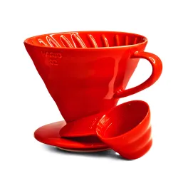 Hario dripper V60 ceramiczny kolor czerwony rozmiar V01