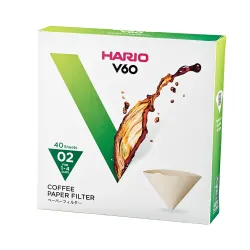 Hario filtry papierowe Misarashi 40 szt. brązowe do drippera V60 rozmiar 02