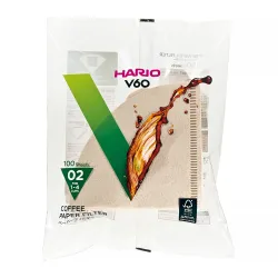Hario filtry papierowe Misarashi 100 szt. brązowe do drippera V60 rozmiar 02
