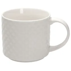 Tognana Fontebasso Relief Rhombus kubek porcelanowy pojemność 450 ml