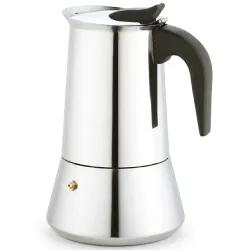 Kinghoff kawiarka stalowa na indukcję pojemność 9 tz / 450 ml kolor srebrna