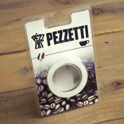 Uszczelki i sitko do kawiarek aluminiowych Pezzetti pojemność 6 tz - miniatura 2