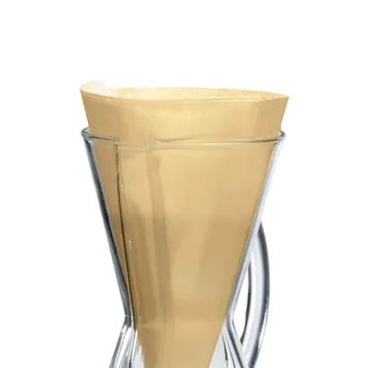Chemex filtry kształt półksiężyc - niezłożone rozmiar 3 filiżanki oznaczenie FP-2N - miniatura 2