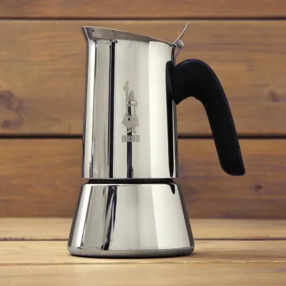 Bialetti New Venus kawiarka stalowa na indukcję pojemność 10 tz / 460 ml kolor srebrna - zdjęcie 4