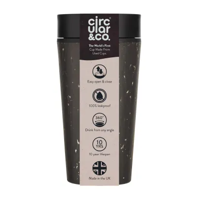 Kubek Circular Cup 340 ml kolor czarno - czarny - zdjęcie 2