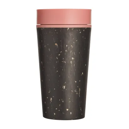 Kubek Circular Cup pojemność 340ml kolor czarno - różowy - zdjęcie 3