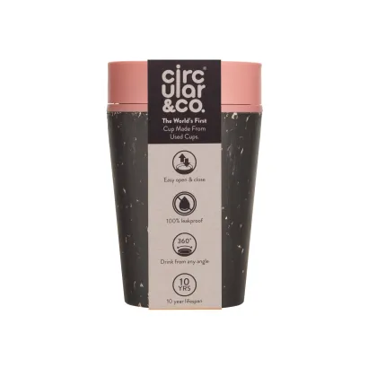 Kubek Circular Cup pojemność 227ml kolor czarno - różowy - zdjęcie 2