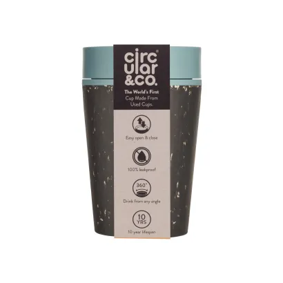 Kubek Circular Cup pojemność 227ml kolor czarno - błękitny - zdjęcie 2