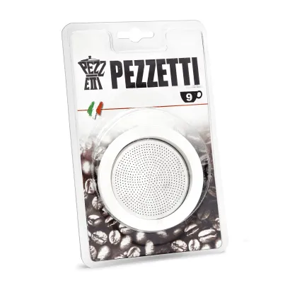 Uszczelki i sitko do kawiarek aluminiowych Pezzetti rozmiar 9 tz - miniatura 1