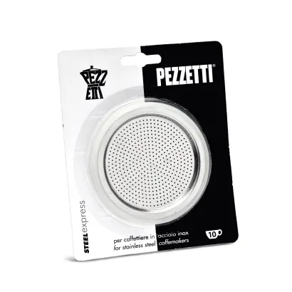 Uszczelki + sitko do kawiarek stal. Pezzetti rozmiar 10 tz - miniatura 1