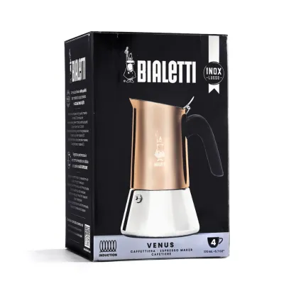 Bialetti New Venus kawiarka stalowa na indukcję pojemność 4 tz / 170 ml kolor miedziana - zdjęcie 2