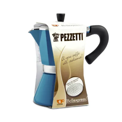 Pezzetti Bellexpress kawiarka aluminiowa na indukcję pojemność 6 tz / 300 ml kolor morska - miniatura 1