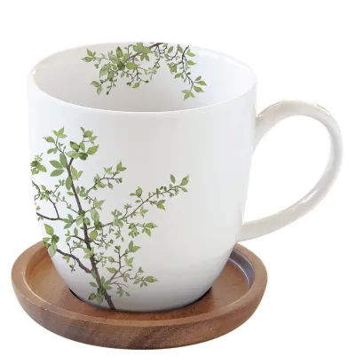 Natura kubek z drewnianym spodkiem pojemność 350 ml - zdjęcie 1