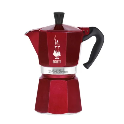 Bialetti Moka Express Deco Glamour kawiarka aluminiowa na gaz pojemność 6 tz / 300 ml kolor czerwona - miniatura 1
