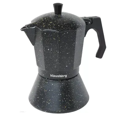 Klausberg Kawiarka aluminiowa na indukcję pojemność 9 tz / 450 ml kolor czarny marmurek - miniatura 1