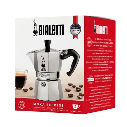Bialetti Moka Express kawiarka aluminiowa na gaz pojemność 2 tz / 90 ml kolor srebrny - zdjęcie 2