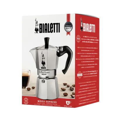Bialetti Moka Express kawiarka aluminiowa na gaz pojemność 6 tz / 270 ml kolor srebrny - zdjęcie 2