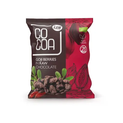 COCOA Jagody goji w surowej czekoladzie BIO waga 70 g - miniatura 1