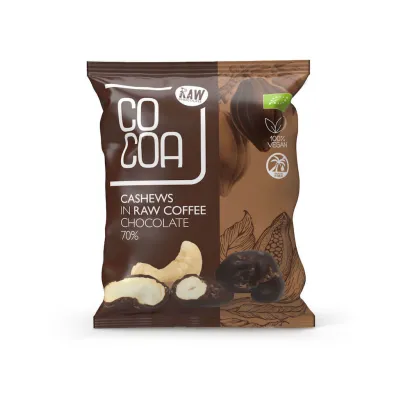 COCOA Orzechy nerkowca w czekoladzie kawowej BIO waga 70 g - miniatura 1