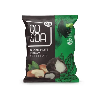 COCOA Orzechy brazylijskie w czekoladzie BIO waga 70 g - miniatura 1