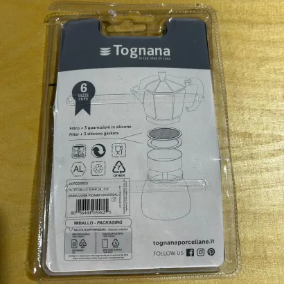 OUTLET Uszczelki i sitko do kawiarek aluminiowych Tognana rozmiar 6 tz - miniatura 2
