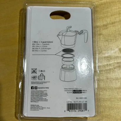 OUTLET Uszczelki i sitko do kawiarek aluminiowych Pedrini rozmiar 1 tz - miniatura 2