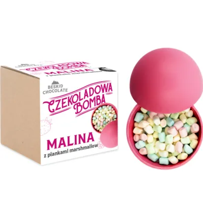 Beskid Chocolate Czekoladowa Bomba malinowa z piankami marshmallow waga 45 g - miniatura 1