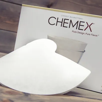 Chemex filtry kształt półksiężyc - niezłożone rozmiar 3 filiżanki oznaczenie FP-2 - miniatura 2