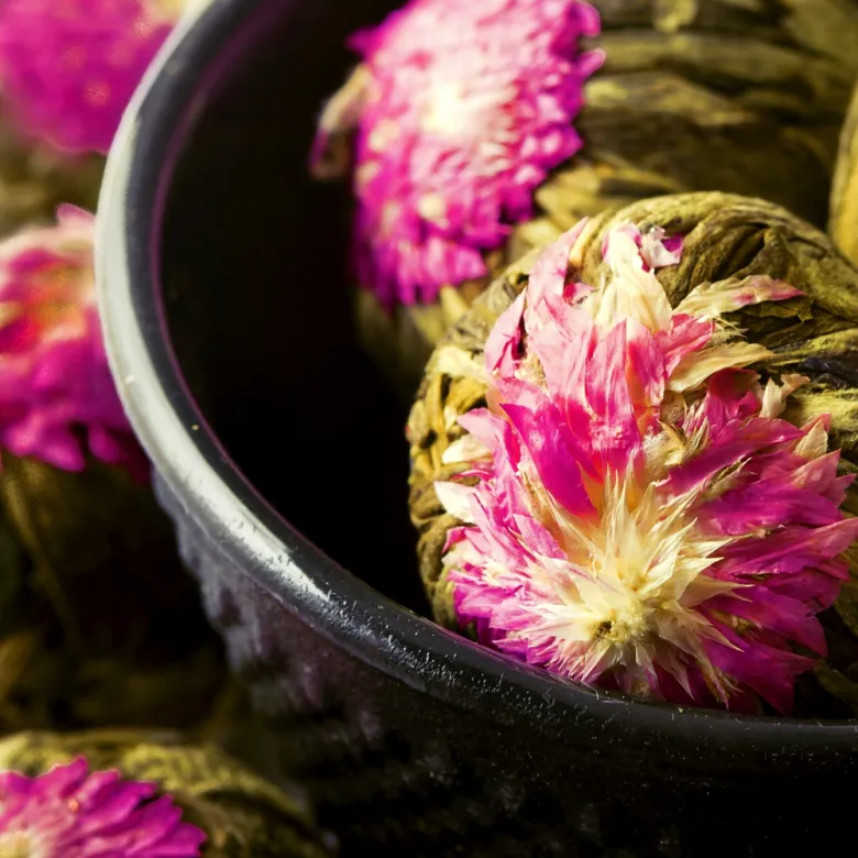 Herbatka kwitnąca zielona Three Flower Lychee Ball waga 28 g