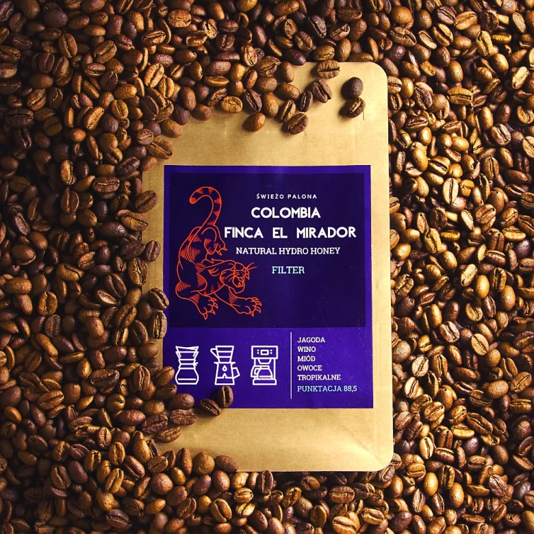 Colombia Finca El mirador Bourbon Natural Hydro Honey waga 200 zmielona do przelewowy/drip/Chemex - zdjęcie 1