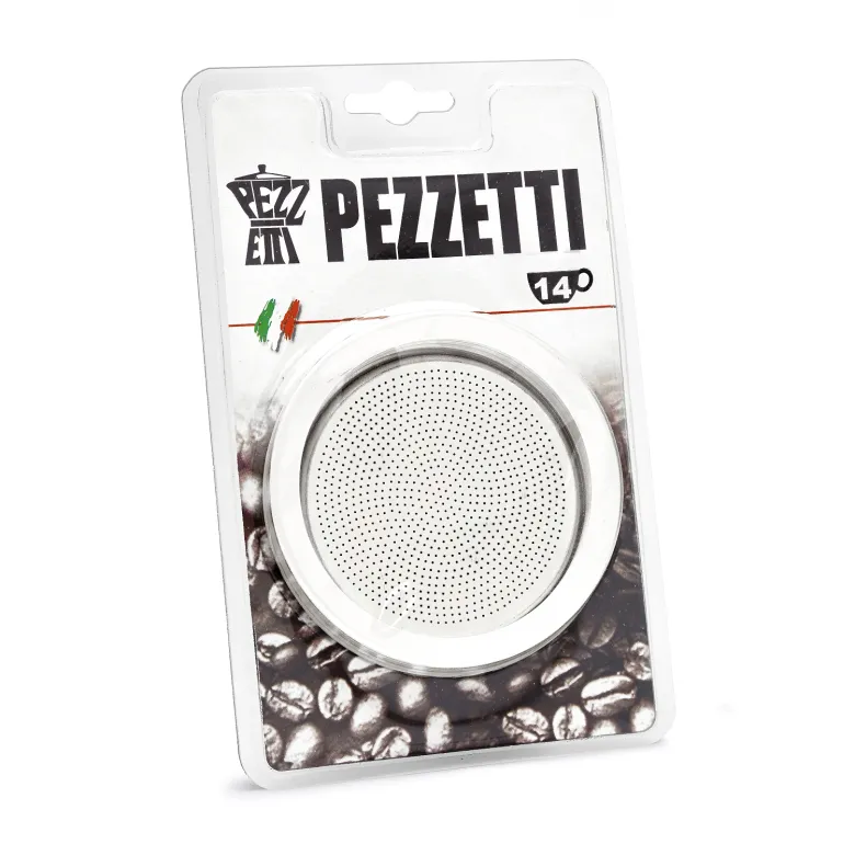 Uszczelki i sitko do kawiarek aluminiowych Pezzetti rozmiar 14 tz - zdjęcie 1