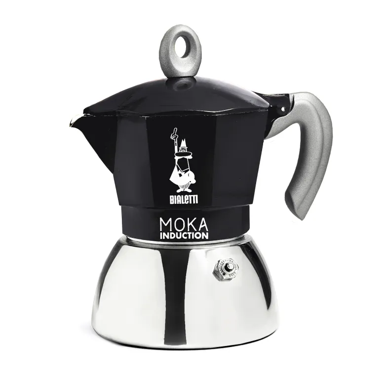 Bialetti New Moka Induction kawiarka stalowa na indukcję pojemność 2 tz / 100 ml kolor czarna - zdjęcie 1