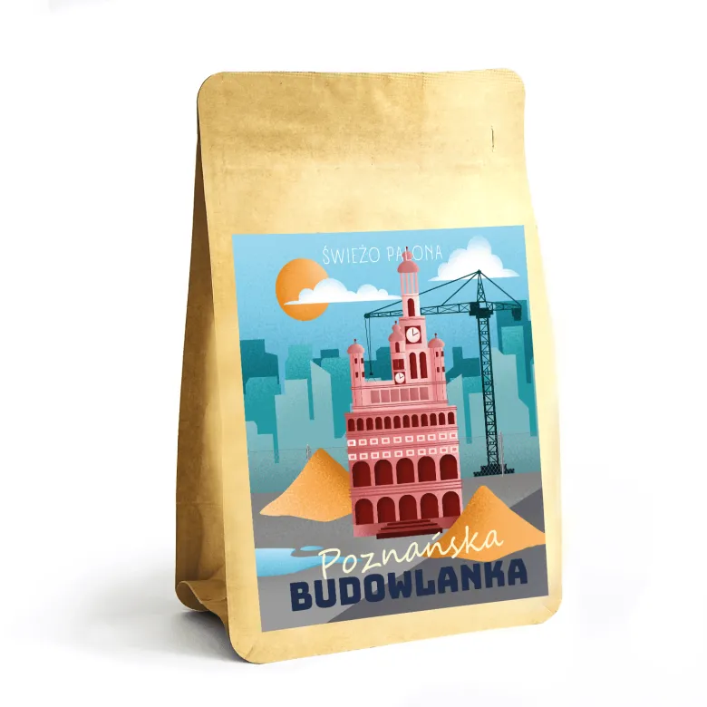 Poznańska Budowlanka kawa ziarnista mielona waga 250 g zmielona do tygielka