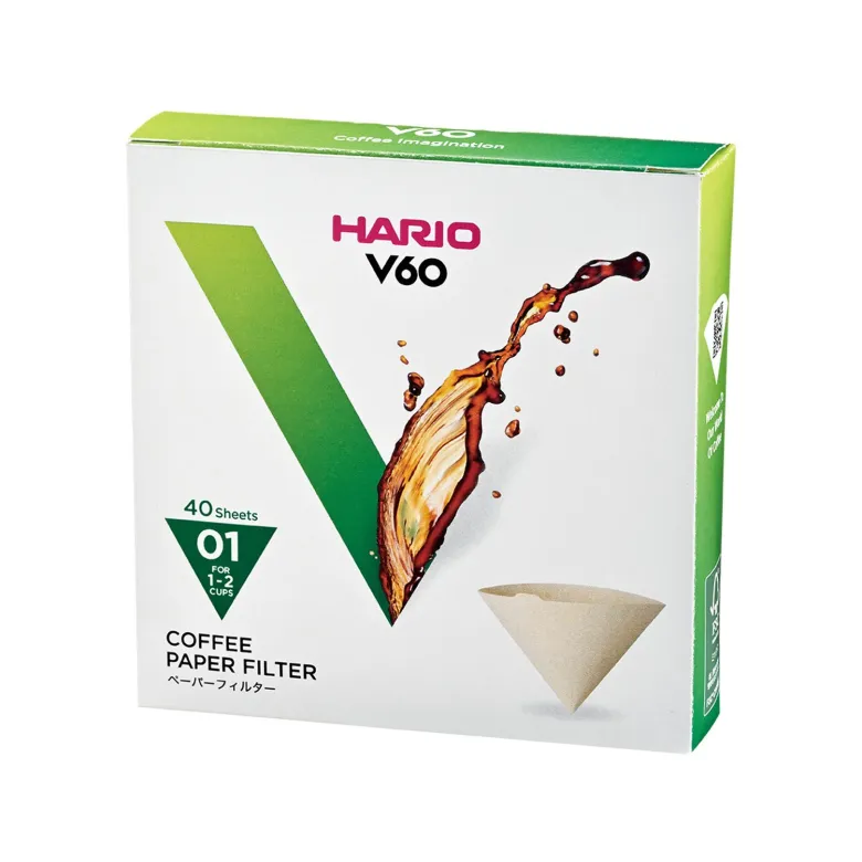Hario filtry papierowe Misarashi 40 szt. brązowe do drippera V60 rozmiar 01
