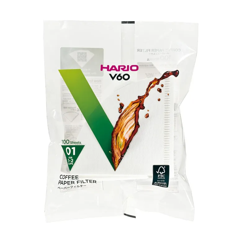 Hario filtry papierowe 100 szt. do drippera V60 rozmiar 01