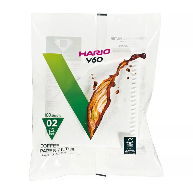 Hario filtry papierowe 100 szt. do drippera V60 rozmiar 02