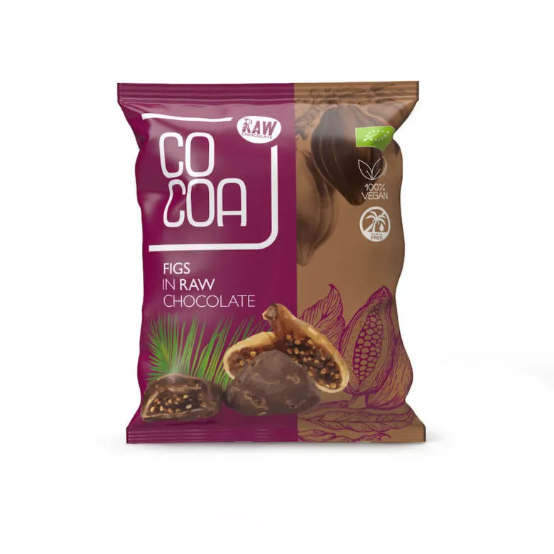 COCOA Figi w surowej czekoladzie BIO waga 70 g - zdjęcie 1