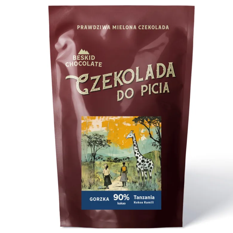 Beskid Chocolate Gorzka Czekolada do picia 90% Tanzania waga 200 g