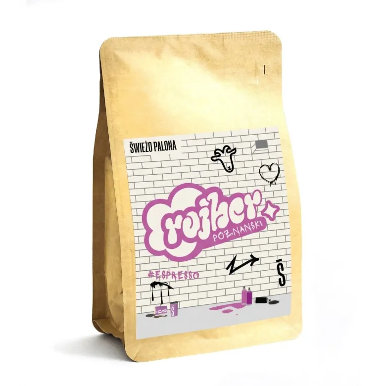 Poznański Rojber Ethiopia Sidamo Washed kawa ziarnista mielona waga 250 g zmielona do kawiarki / moki / kafetierki