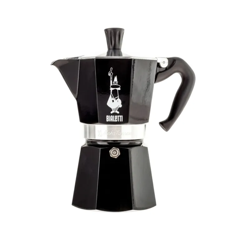 Bialetti Moka Express Color kawiarka aluminiowa na gaz pojemność 6 tz / 270 ml kolor czarna - zdjęcie 1