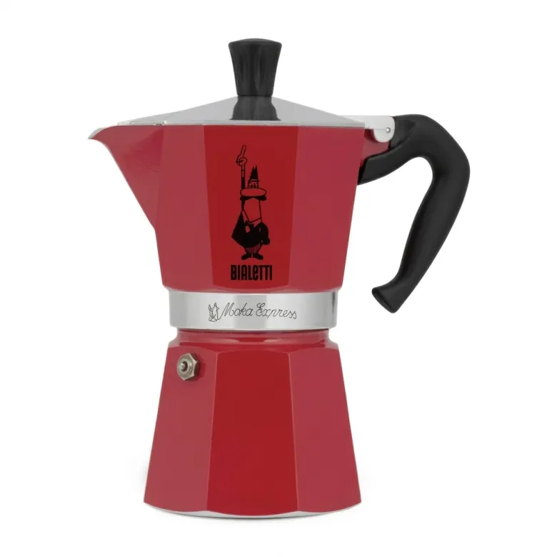 Bialetti Moka Express Color kawiarka aluminiowa na gaz pojemność 6 tz / 270 ml kolor czerwona - zdjęcie 1