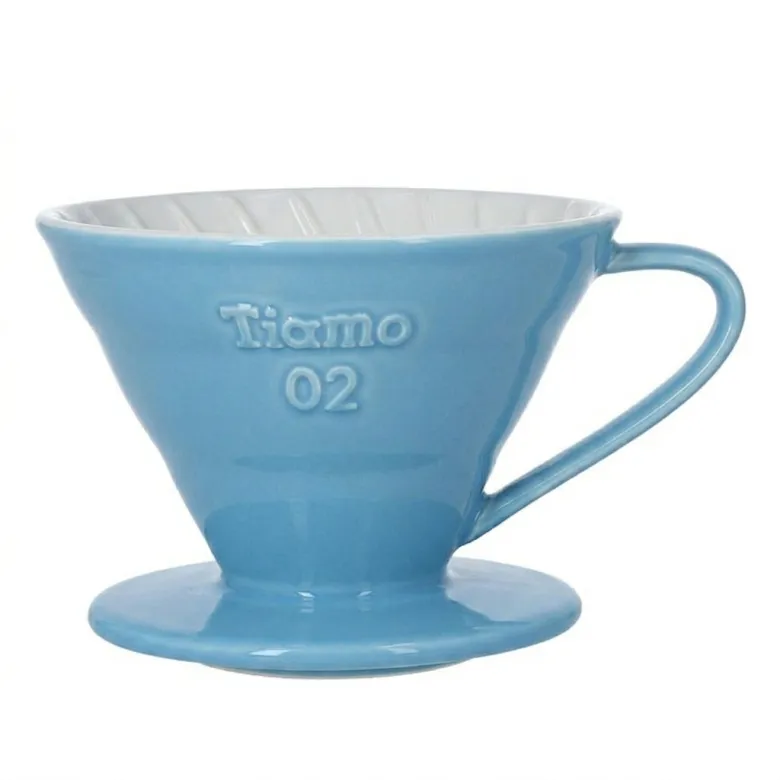 Dripper Ceramiczny Tiamo kolor jasny niebieski rozmiar V02